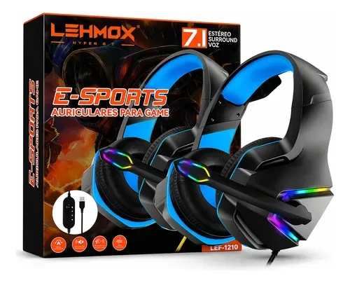 Fone Headset Gamer RGB 3d sound USB